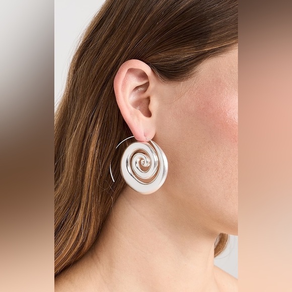 🌺🎉HP🎉🌺 NWT Cult Gaia Cassia Spiral Threader Earrings Antique Silver - Picture 12 of 16